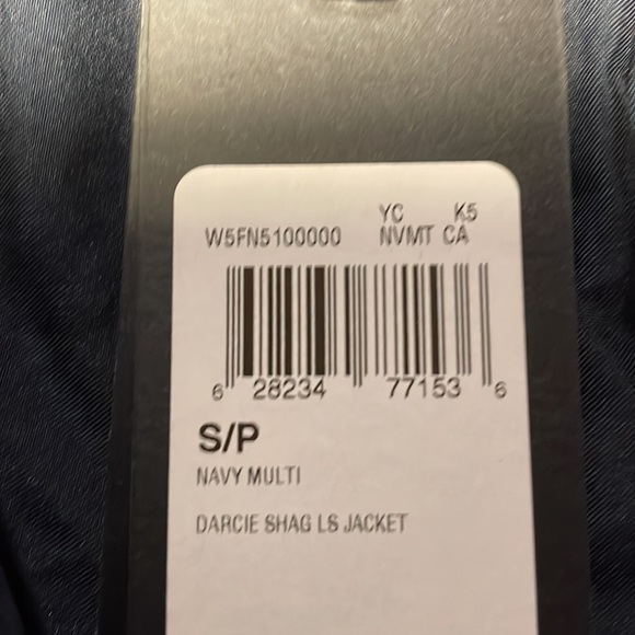 GUESS - Size small, navy shag coat. Never worn! - Picture 4 of 4